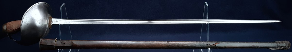 British WW1 1908 Pattern Cavalry Troopers Sword by Enfield, 1916 with Unusual Leather-Covered Steel Scabbard 8